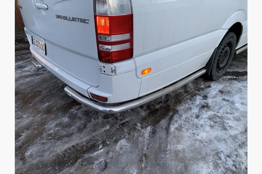 Mercedes Sprinter W906 2006–2018 Tubos laterales detras de la rueda trasera, angulares (2 uds, acero inoxidable) Extra Largo Foto 10