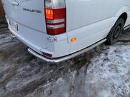 Volkswagen Crafter 2006-2016 Tubos laterales detras de la rueda trasera, angulados (2 uds., acero inoxidable) Larga foto 10