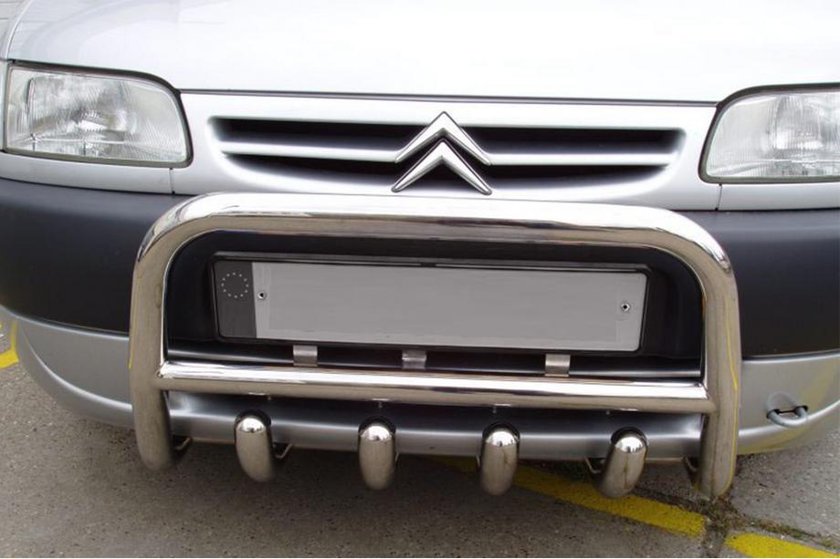 Citroen Berlingo 1996-2008 Defensa Delantera QT006 (Acero Inoxidable) Image