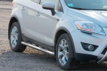 Ford Kuga 2008-2013 Tubos laterales rectos (2 uds., acero inoxidable) foto 2
