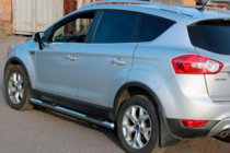 Ford Kuga 2008-2013 Tubos laterales rectos (2 uds., acero inoxidable) foto 3