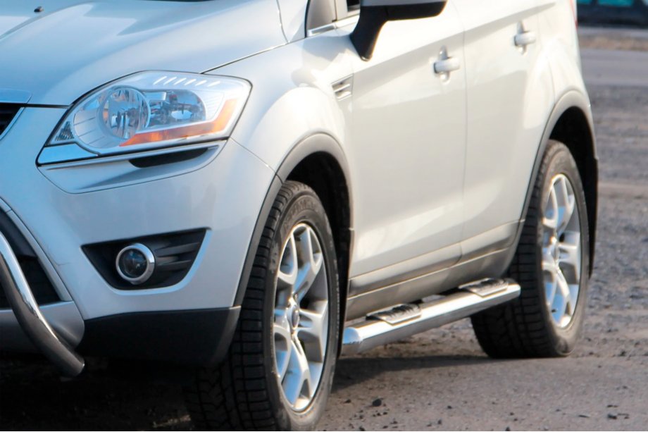 Ford Kuga 2008-2013 Tubos laterales rectos (2 uds., acero inoxidable) Image