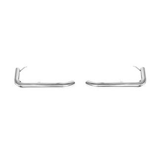 Barras traseras de esquina simples (2 uds., acero inoxidable) Mitsubishi Pajero Sport 1996-2007