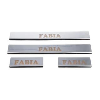 Protectores de umbral Carmos (4 uds., acero inoxidable) Skoda Fabia 2000-2007 foto 4