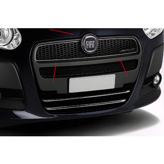 Cubierta de rejilla delantera (2010-2015, Superior, Acero inoxidable) Fiat Doblo II 2010-2022 foto 1