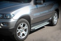 BMW X5 E53 1999–2006 Estribos Laterales Allmond Grey (2 uds, Aluminio) foto 1