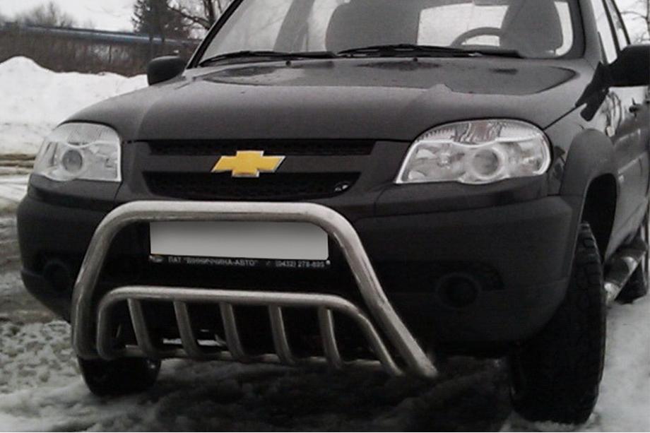Chevrolet Niva 1998-2020 Defensa Delantera WT002 (Acero Inoxidable) Image