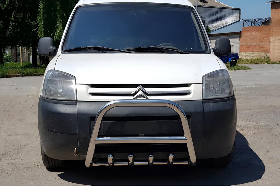 Citroen Berlingo 1996-2008 Defensa Delantera WT003 Acero Inoxidable Image