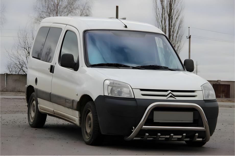 Peugeot Partner 1996-2008 Defensa Delantera WT003 (Acero Inoxidable) 51 mm Image