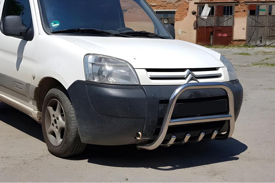 Peugeot Partner 1996-2008 Defensa Delantera WT003 (Acero Inoxidable) 60 mm Foto 3