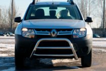 Dacia Duster 2008-2018 Defensa Delantera WT022 Acero Inoxidable foto 1