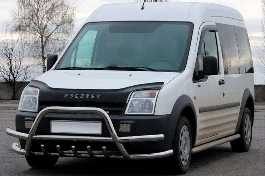 Ford Connect 2002–2006 Defensa Delantera con Doble Tubo WT004-Plus (Acero Inoxidable) Image