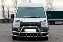 Ford Connect 2006–2009 Defensa delantera con doble barra WT003-Plus-2 (acero inoxidable) foto 1