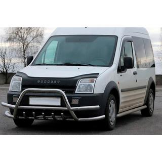 Defensa delantera con doble barra WT003-Plus-2 (acero inoxidable) Ford Connect 2006–2009 foto 2