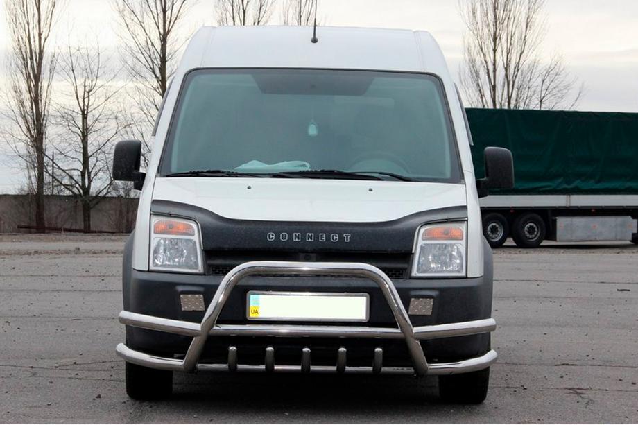 Ford Connect 2006–2009 Defensa delantera con doble barra WT003-Plus-2 (acero inoxidable) Image