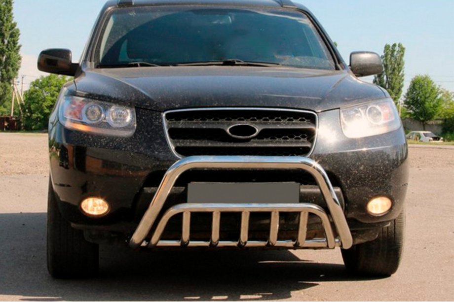 Hyundai Santa Fe 2 2006-2012 Defensa Delantera WT002 (Acero Inoxidable) Image