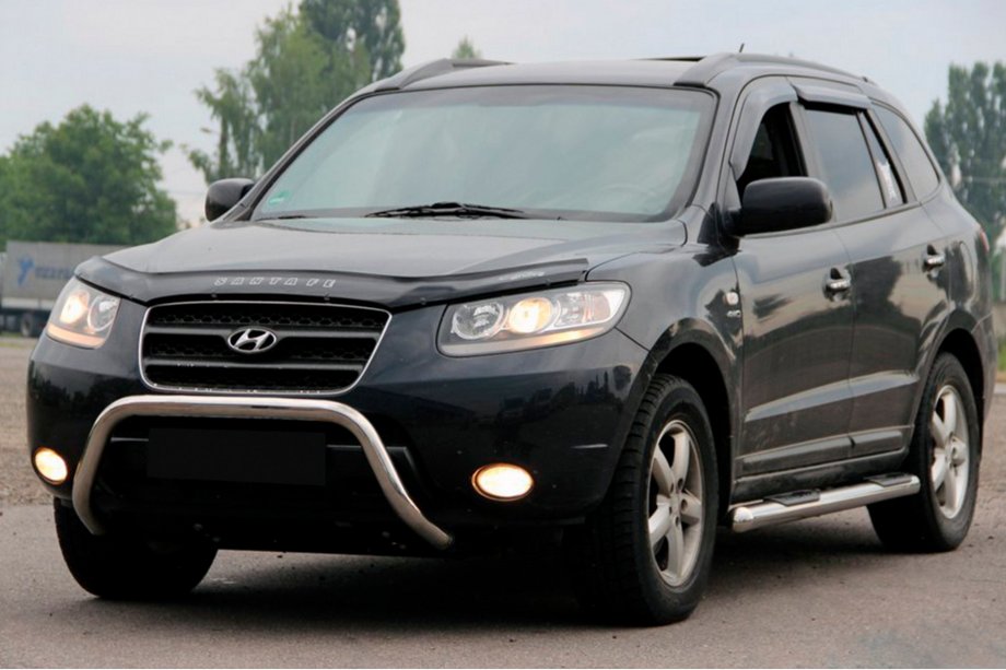 Hyundai Santa Fe 2 2006-2012 Defensa Delantera WT007 (Acero Inoxidable) Image