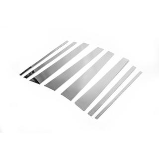 Molduras de Acero Inoxidable para Pilares de Puerta (8 uds) Toyota Land Cruiser Prado 120 2002-2009 foto 3