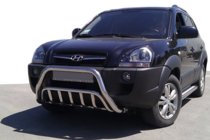 Hyundai Tucson JM 2004- Defensa Delantera WT002 (Acero Inoxidable) foto 1