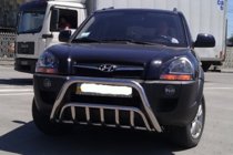 Hyundai Tucson JM 2004- Defensa Delantera WT002 (Acero Inoxidable) foto 2