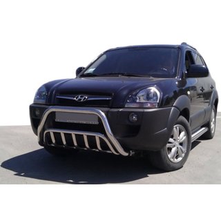 Defensa Delantera WT002 (Acero Inoxidable) Hyundai Tucson JM 2004- foto 1