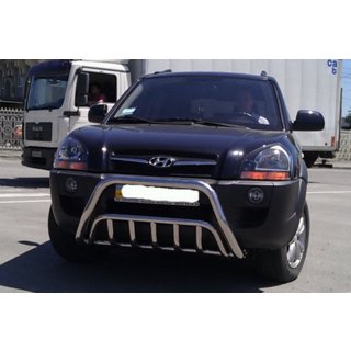 Defensa Delantera WT002 (Acero Inoxidable) Hyundai Tucson JM 2004- foto 2