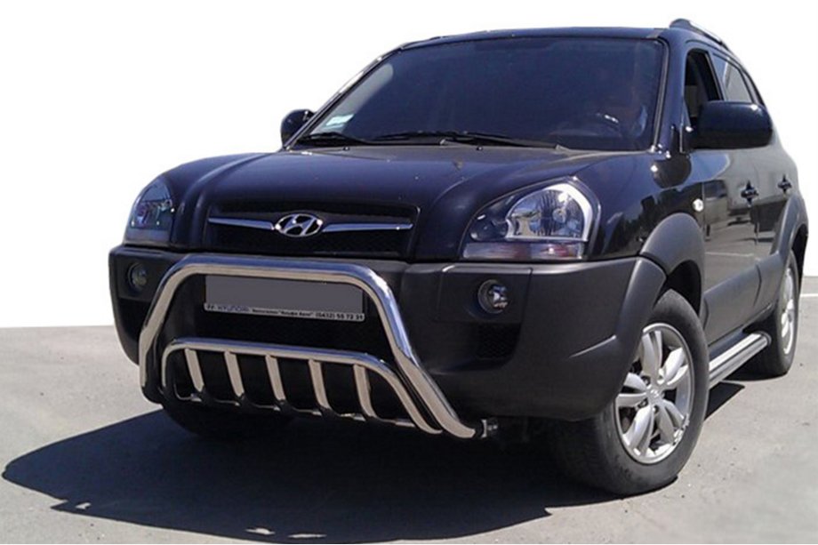 Hyundai Tucson JM 2004- Defensa Delantera WT002 (Acero Inoxidable) Image