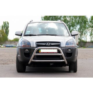 Defensa Delantera WT022 (Acero Inoxidable) Hyundai Tucson JM 2004- foto 2