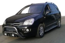 Kia Carens 1999-2012 Defensa Delantera WT002 (Acero Inoxidable) foto 1