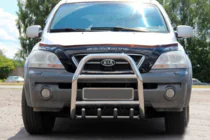 Kia Sorento I BL 2002-2009 Defensa Delantera QT007 (Acero Inoxidable) foto 1