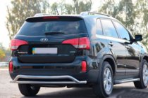 Kia Sorento II XM 2009-2014 Defensa trasera AK007-2 (acero inoxidable) foto 2
