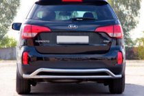 Kia Sorento II XM 2009-2014 Defensa trasera AK007-2 (acero inoxidable) foto 1