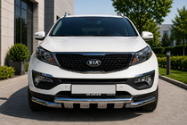 Kia Sorento II XM 2009-2014 Defensa Delantera ST009-15 (2013-2015, Acero Inoxidable) foto 1