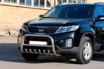 Kia Sorento II XM 2009-2014 Defensa Delantera WT021 (Acero Inoxidable) foto 2