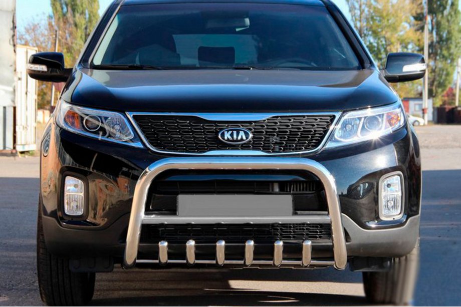Kia Sorento II XM 2009-2014 Defensa Delantera WT021 (Acero Inoxidable) Image