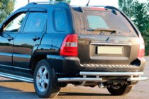 Kia Sportage 2004-2010 Barra Trasera AK007 (Acero Inoxidable) foto 1
