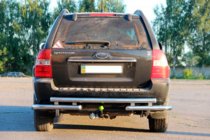 Kia Sportage 2004-2010 Barra Trasera AK007 (Acero Inoxidable) foto 2