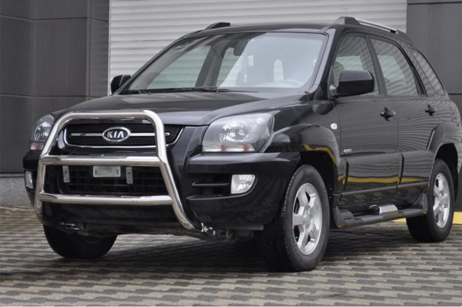 Kia Sportage 2004-2010 Defensa Delantera WT018 (Acero Inoxidable) Image