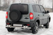 Chevrolet Niva 1998-2020 Barra Trasera AK015 (Acero Inoxidable) foto 1