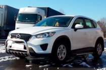 Mazda CX-5 2012-2017 Defensa Delantera WT021 (Acero Inoxidable) foto 1