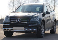 Mercedes GL сlass X164 2006-2012 Defensa Delantera ST015 (Acero Inoxidable) foto 1