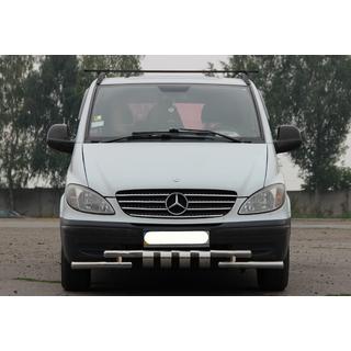 Defensa Delantera Shark ST015 (Acero Inoxidable) Mercedes Vito W639 2004-2014 foto 1