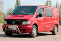 Mercedes Vito W638 1996-2003 Defensa delantera con bigotes WT002 Plus (acero inoxidable) foto 2