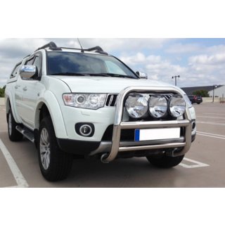 Defensa Delantera WT018 (Acero Inoxidable) Mitsubishi L200 2006-2015 foto 1
