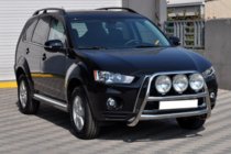 Mitsubishi Outlander 2006-2012 Defensa delantera WT018 (2010-2012, acero inoxidable) foto 2