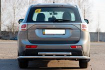 Mitsubishi Outlander 2012-2021 Barra Trasera AK004 Acero Inoxidable foto 2