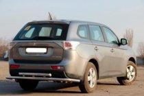 Mitsubishi Outlander 2012-2021 Barra Trasera AK004 Acero Inoxidable foto 3