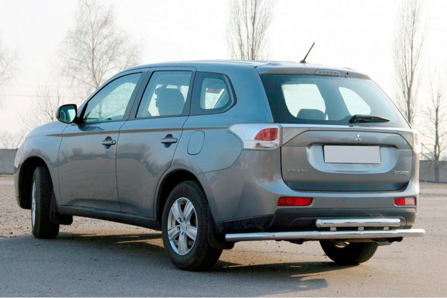Mitsubishi Outlander 2012-2021 Barra Trasera AK004 Acero Inoxidable Image