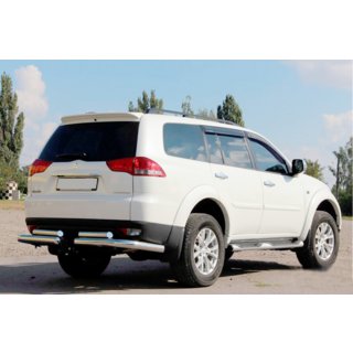 Protector trasero AK003-Special (2 uds., acero inoxidable) Mitsubishi Pajero Sport 2008-2015 foto 3