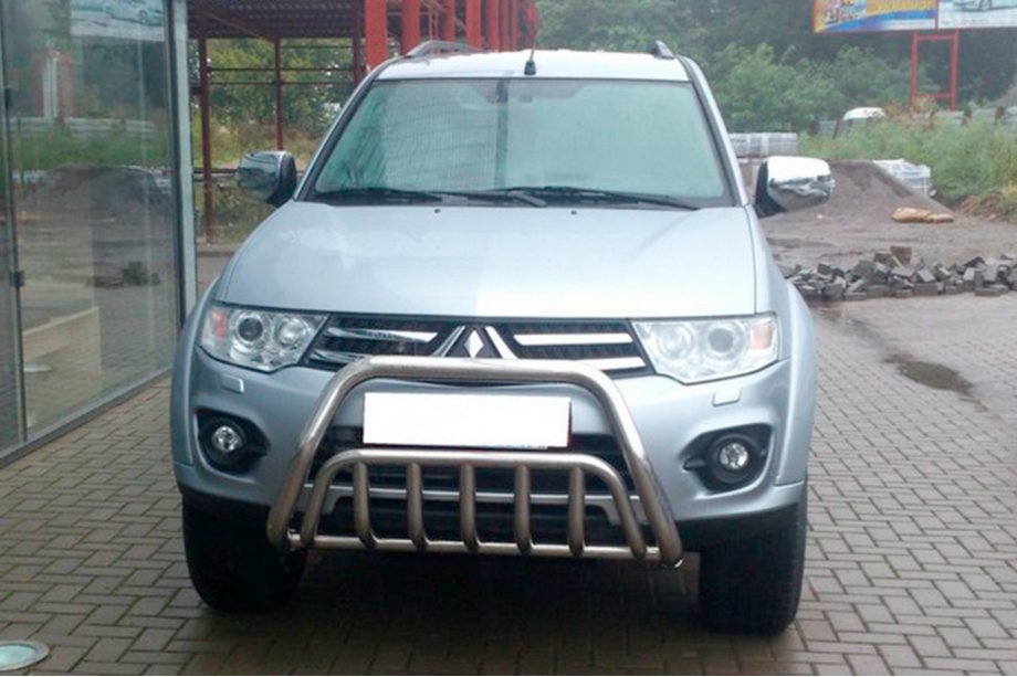 Mitsubishi Pajero Sport 2008-2015 Defensa Delantera WT002 (Acero Inoxidable) Image